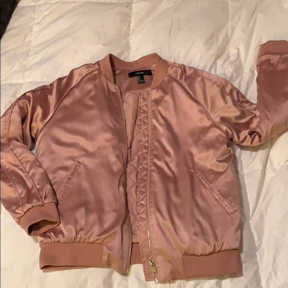Dusty rose bomber jacket